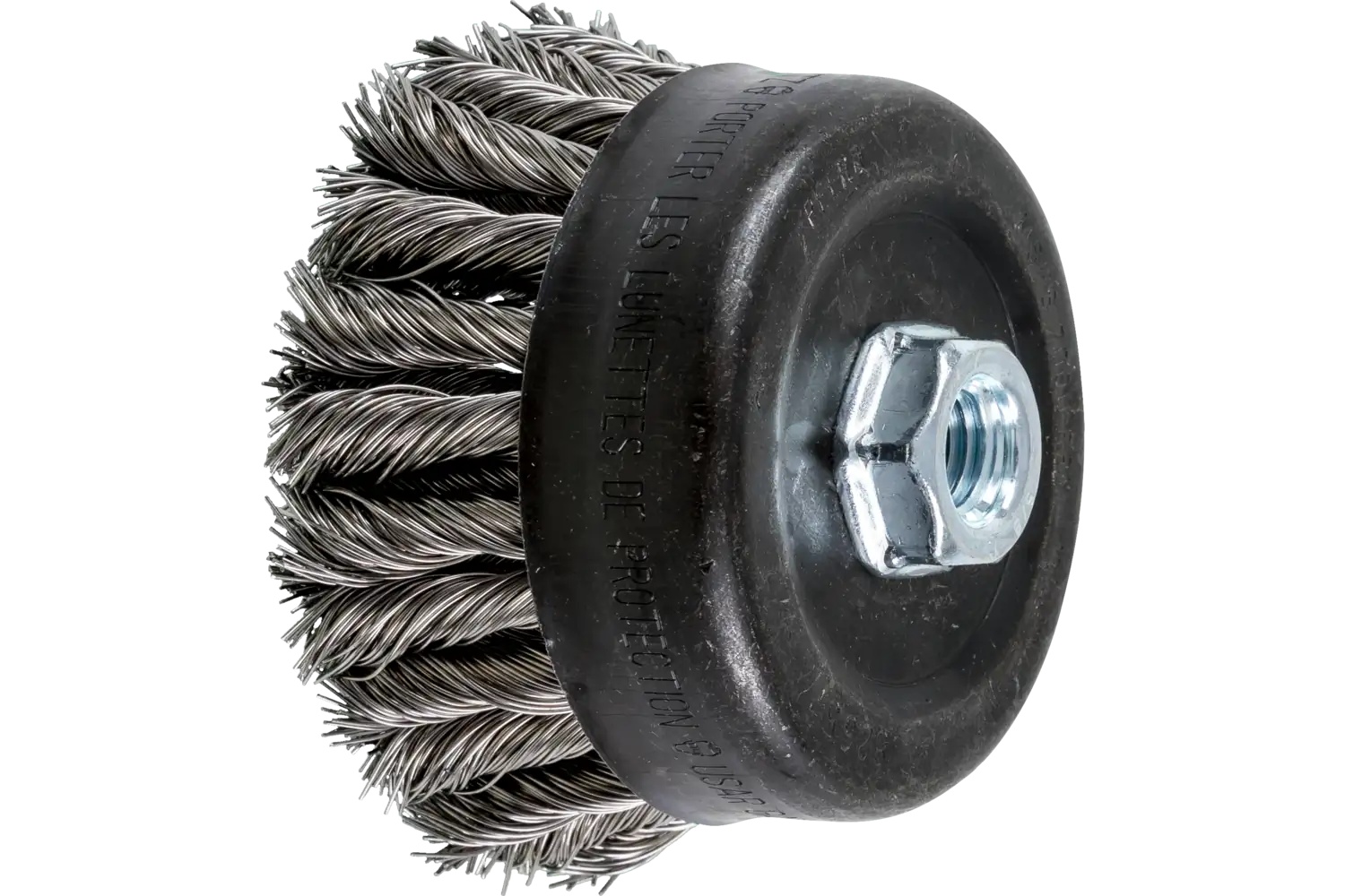 Picture of Pferd Combitwist® Knot Wire Cup Brush 4" Dia. .023 Ss 5/8-11" Thread
